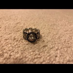 Black Enamel Marc by Marc Jacobs Ring